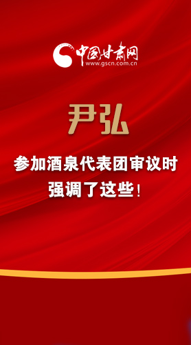 【2022甘肅兩會(huì)·圖解】尹弘書記參加酒泉代表團(tuán)審議時(shí)強(qiáng)調(diào)了這些！