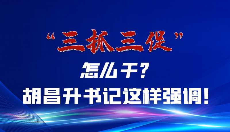 圖解|“三抓三促”怎么干？胡昌升書記這樣強調(diào)！